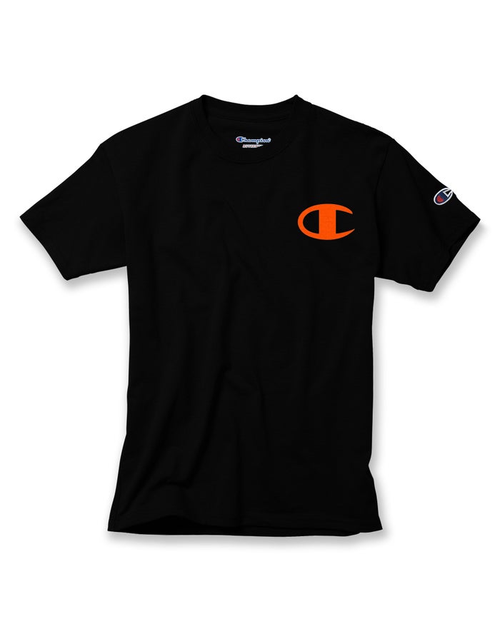 Camiseta Champion Niño - Cotton Logo Pieces ( Negras ) 8493716-DL